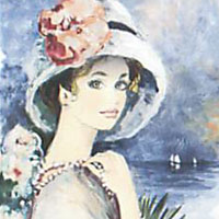 ベルナール・シャロワ「白い帽子の少女」