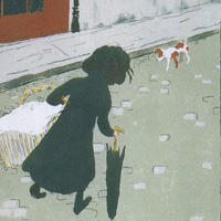 ピエール・ボナール「小さな洗濯女」1896年